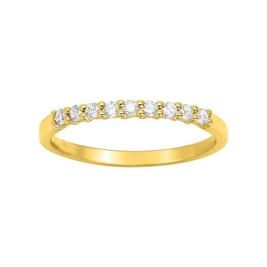 Bague en or 18 carats Argyor-MRM (18)1.202.20 Semi-Alliance 9 Diamants 0,18 ct