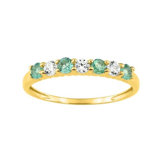 Anillo Oro 18kts Argyor MRM (18)1.206.E0 Piedras Esmeralda C. Circonitas