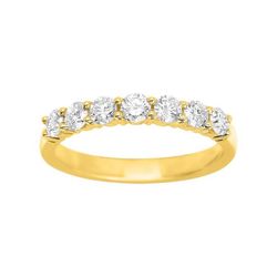 Anillo Oro 18kts Argyor-MRM (18)1.208.30 Semi-Alianza 7 Diamantes 0,70ct