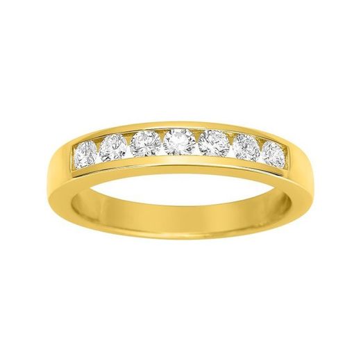 Bague en or 18 carats Argyor-MRM (18)1.219.20 Semi-Alliance 7 Diamants 0,43 ct