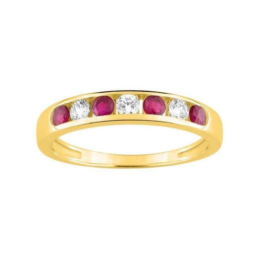 Anillo Oro 18kts Argyor MRM (18)1.220.R0 Piedras Rubí C. Circonitas