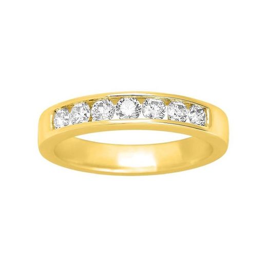 Anel de ouro 18kt Argyor-MRM (18) 1.221,30 Semi-Aliança 7 diamantes 0,18ct