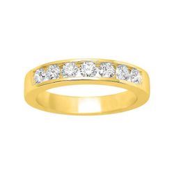 Anillo Oro 18kts Argyor-MRM (18)1.222.20 Semi-Alianza 7 Diamantes 0,70ct