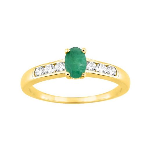 Anillo Oro 18kts Argyor MRM (18)1.3088.E0 Piedra Esmeralda C. Circonitas