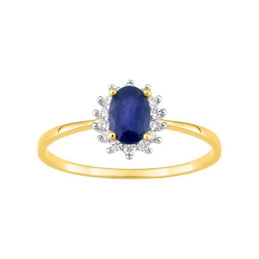 Anillo Oro Bicolor Blanco 18kts Argyor MRM (18)1.3099.S3 Piedra Zafiro C. Circonitas