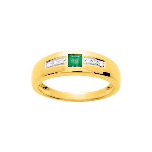 Anillo Oro 18kts Argyor MRM (18)1.4061.E3 Piedra Esmeralda C. Circonitas