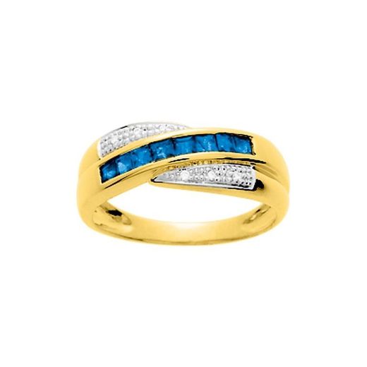 Anillo Oro 18kts Argyor MRM (18)1.4095.S3 Piedras Zafiro C. Diamantes HG-P1 0,03ct
