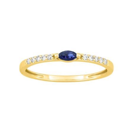 Anillo Oro 18kts Argyor MRM (18)1.7556.S0 Piedra Zafiro C. Diamantes HG-P1 0,08ct