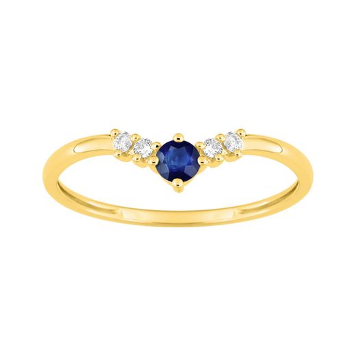 Anillo Oro 18kts Argyor MRM (18)1.7681.S0 Corazón Piedra Zafiro Diamante 0,05ct