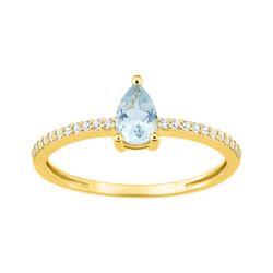 Anillo Oro 18kts Argyor MRM (18)1.7731.M0 Piedra Aguamarina 0,52ct - Circonitas