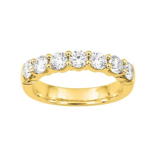 Anel de ouro 18k Argyor-MRM (18)3L011JB2 Semi-aliança 7 diamantes 1,40ct