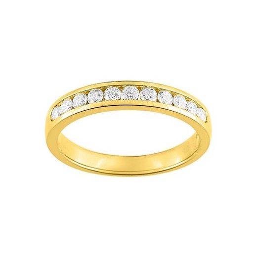 Anel de ouro 18k Argyor-MRM (18)3L027JB4 Diamantes semi-aliança 0,40ct