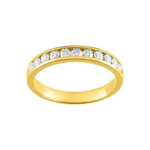 Anel de ouro 18k Argyor-MRM (18)3L028JB4 Diamantes semi-aliança 0,50ct