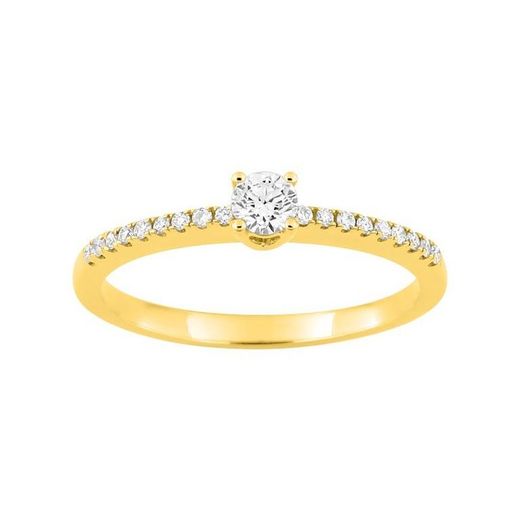 Bague de fiançailles en or 18 carats Argyor-MRM (18)PNB66JB4, 18+1 diamants, GH P1