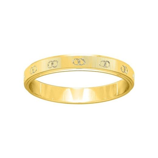 Bague en or 18 carats Argyor-MRM 3 mm (18)290J30, alliances gravées au laser