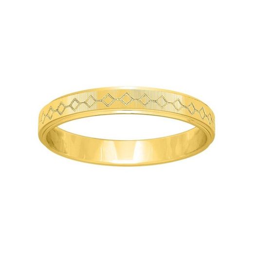 Bague en or 18 carats Argyor-MRM 3 mm (18)291J30, alliance en diamant gravée au laser