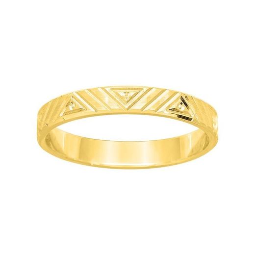 Anel de ouro 18k Argyor-MRM 3mm (18)319J30 Aliança Triângulo