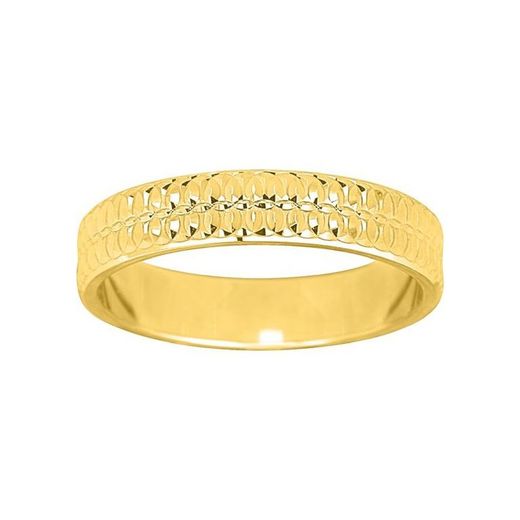 Anel de ouro 18k Argyor-MRM 4mm (18)218J40 Aliança Fantasia