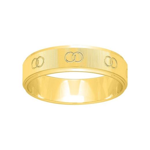 Bague en or 18 carats Argyor-MRM 5 mm (18)290J50, alliances gravées au laser