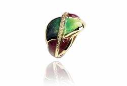 Anillo Oro 18kts Arior Botanic Grande Azul-Rosa 3680901EPU