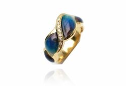 Anillo Oro 18kts Arior Botanic Pequeńa Azul 3680904EPU