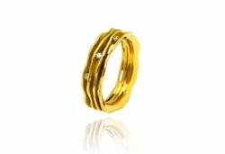 Anillo Oro 18kts Arior Fi Multi 5 Hilos Con 3 Diamantes 3680880PU