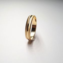 Anillo Oro 18kts Aro Ranurado 3mm A30/471