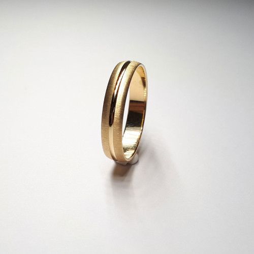Anillo Oro 18kts Aro Ranurado 3mm A30/471