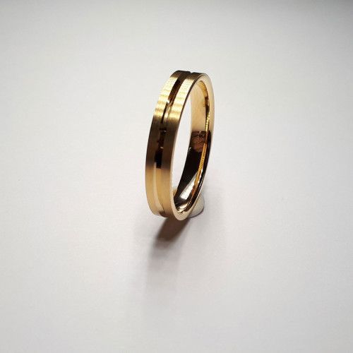 Anillo Oro 18kts Aro Ranurado 3mm A30/798