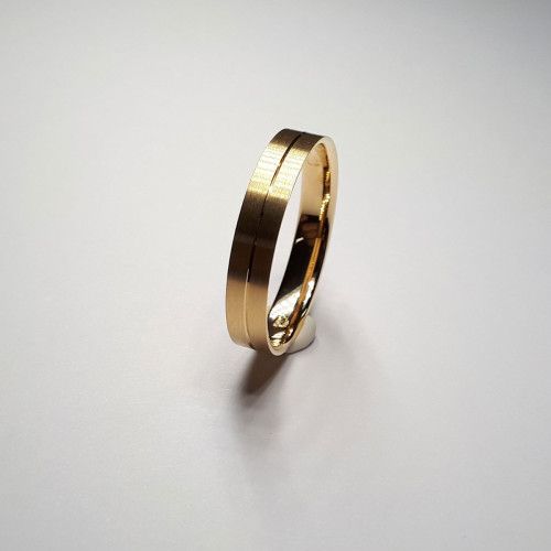 Anillo Oro 18kts Aro Ranurado 4mm A30/483