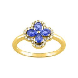 Anillo Oro 18kts Christian Bernard  (18)1.6029.S0 Diamantes Con Zafiros