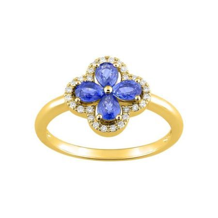 Anillo Oro 18kts Christian Bernard  (18)1.6029.S0 Diamantes Con Zafiros