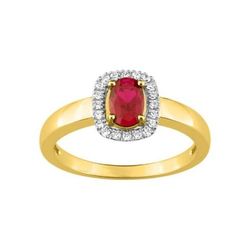 Anillo Oro 18kts Christian Bernard  (18)1.6096.R3 Diamantes Con Rubí Central