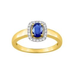 Anillo Oro 18kts Christian Bernard  (18)1.6096.S3 Diamantes Con Zafiro Central
