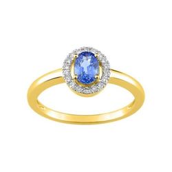 Anillo Oro 18kts Christian Bernard  (18)1.6110.S3 Diamantes Con Zafiro Central
