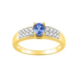 Anillo Oro 18kts Christian Bernard  (18)1.6112.S3 Diamantes Con Zafiro Central