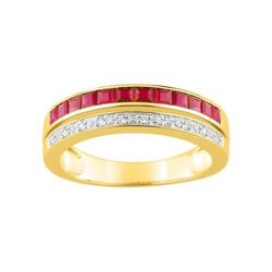 Anillo Oro 18kts Christian Bernard  (18)1.6142.R3 Diamantes Con Rubíes