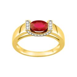 Anillo Oro 18kts Christian Bernard (18)7VP070BRB Diamantes 0,10ct Con Rubí