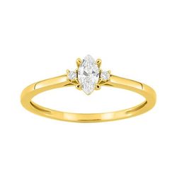 Anillo Oro 9Kts (9)9KLGD144Y Diamantes Laboratorio 0,24ct