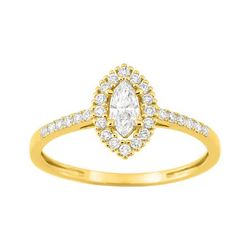 Anillo Oro 9Kts (9)9KLGD164Y Diamantes Laboratorio 0,42ct