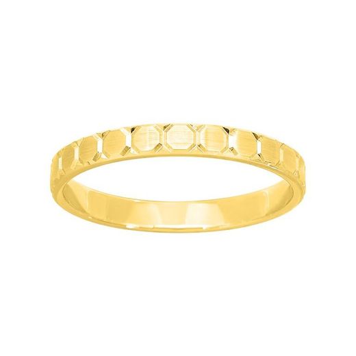 Bague en or 9 carats Argyor-MRM 2,5 mm (9)9K313J25 Octogones fantaisie