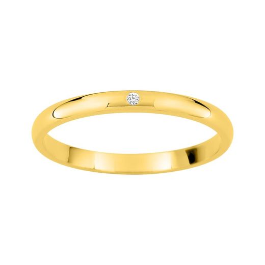 Anell Or 9kts Argyor-MRM 2mm (9)AR9731J20 Aliança Diamant 0,01ct