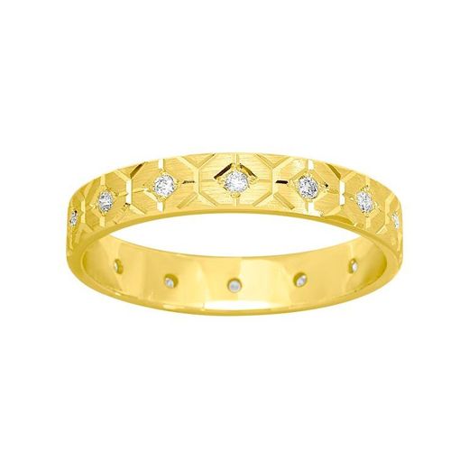 Bague en or 9 carats Argyor-MRM 3,5 mm (9) 9K315J35D, alliance en diamants 0,14 ct