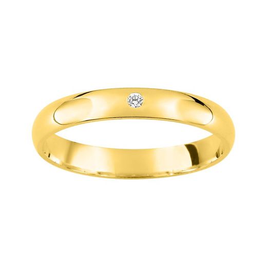 Anillo Oro 9kts Argyor-MRM 3mm (9)AR9721J30 Alianza Diamante 0,015ct