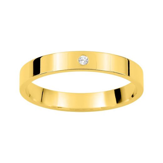 Anel de ouro 9kt Argyor-MRM 3mm (9)AR9821J30 Aliança de diamantes 0,02ct