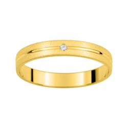 Anillo Oro 9kts Argyor-MRM 3mm (9)AR9902J30 Alianza Diamante 0,01ct