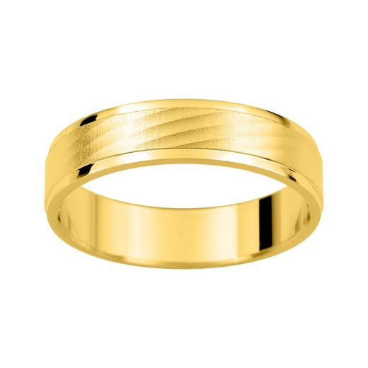 Bague plate en or 9 carats Argyor-MRM 4,5 mm (9)AR9520J45 avec chatons