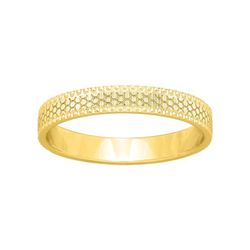 Anillo Oro 9kts Argyor-MRM 4mm (9)9K288J30 Hexágonos Grabado Láser