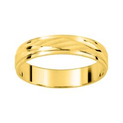 Anillo Oro 9kts Argyor-MRM 4mm (9)AR9329J40 Alianza Facetada Biseles