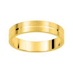 Anillo Oro 9kts Argyor-MRM 4mm (9)AR9494J40 Alianza Concava Facetada